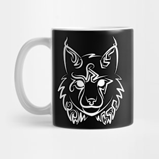 Black and White Tribal Lynx Mug